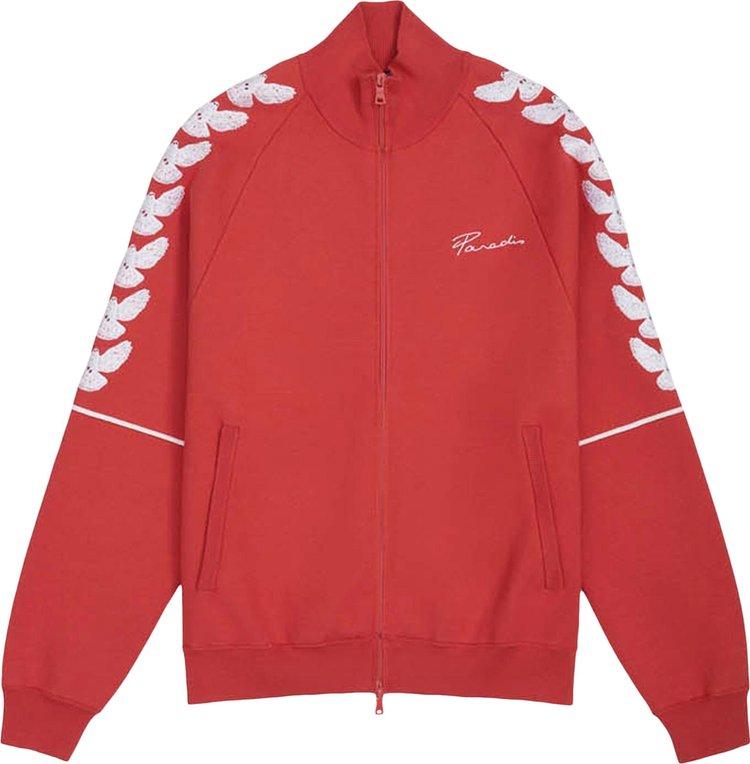 3.PARADIS Embroidebirds Stripes Track Jacket 'Red'