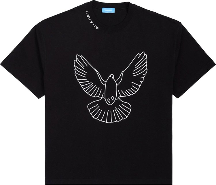 3.PARADIS Birds Outline T-Shirt 'Black'