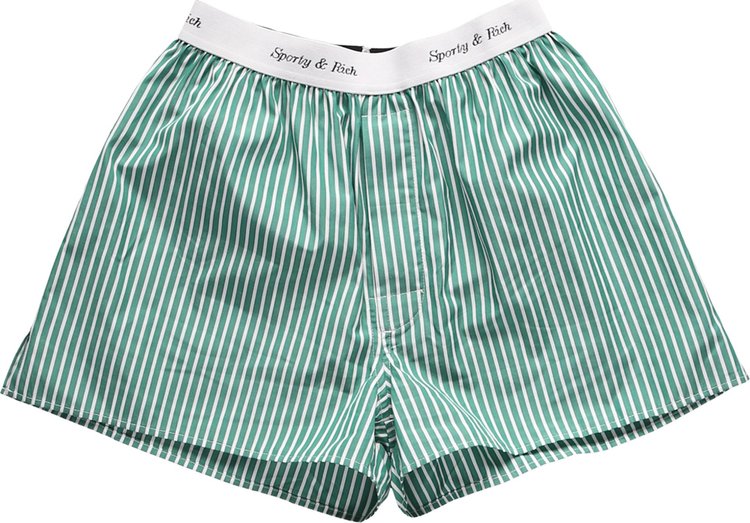 Sporty  Rich Cassie Boxer Green Striped