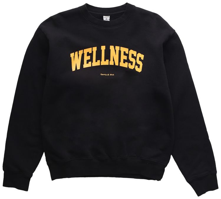 Sporty  Rich Wellness Ivy Crewneck BlackYellow