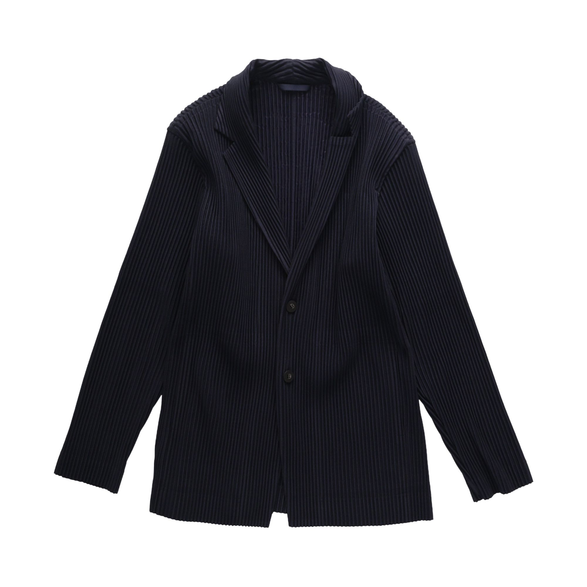 Buy Homme Plissé Issey Miyake Basic Pleated Jacket 'Navy
