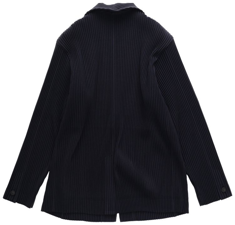 Homme Plisse Issey Miyake Basic Pleated Jacket Navy