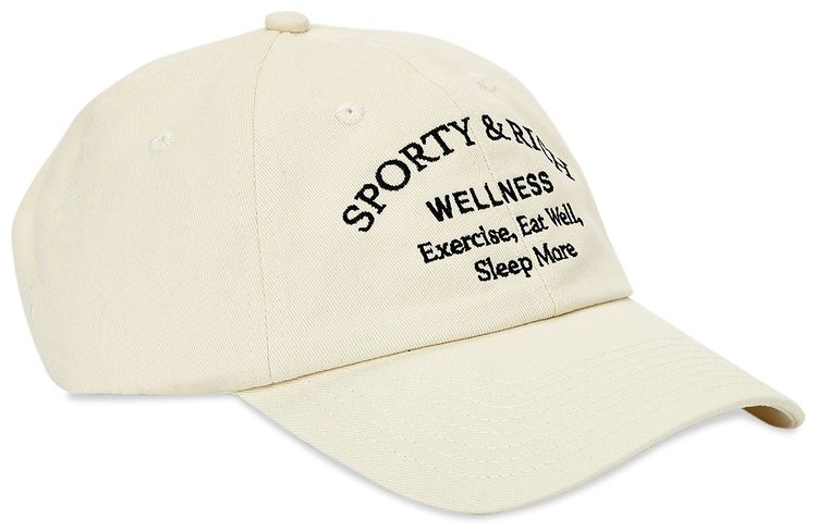 Sporty  Rich Wellness Studio Hat CreamBlack