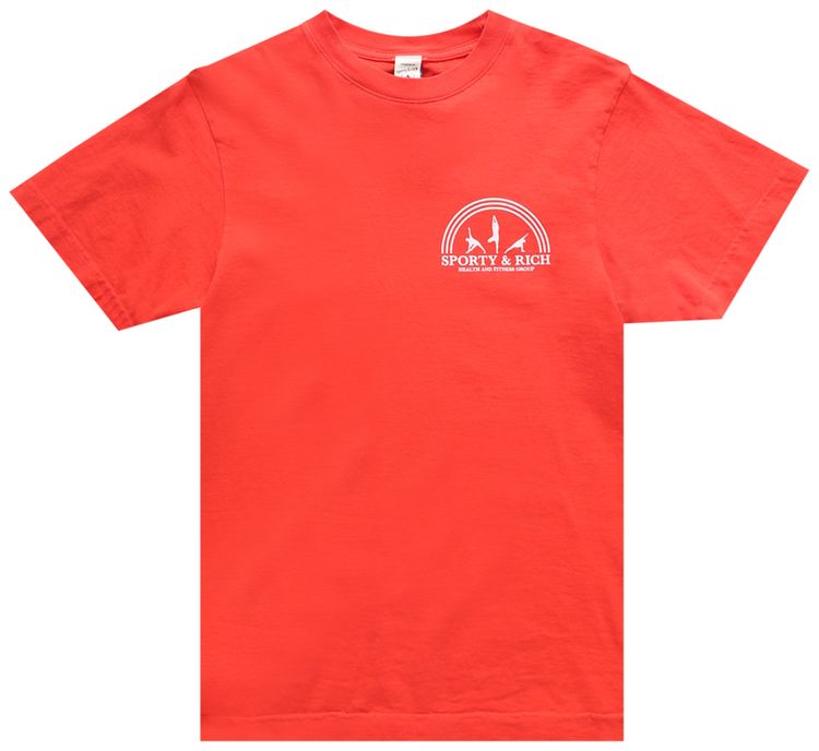 Sporty  Rich Fitness Group T Shirt CherryWhite