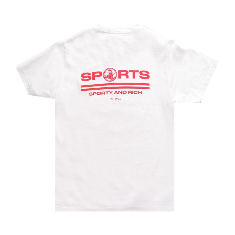 Sporty  Rich Sports T Shirt WhiteCherry