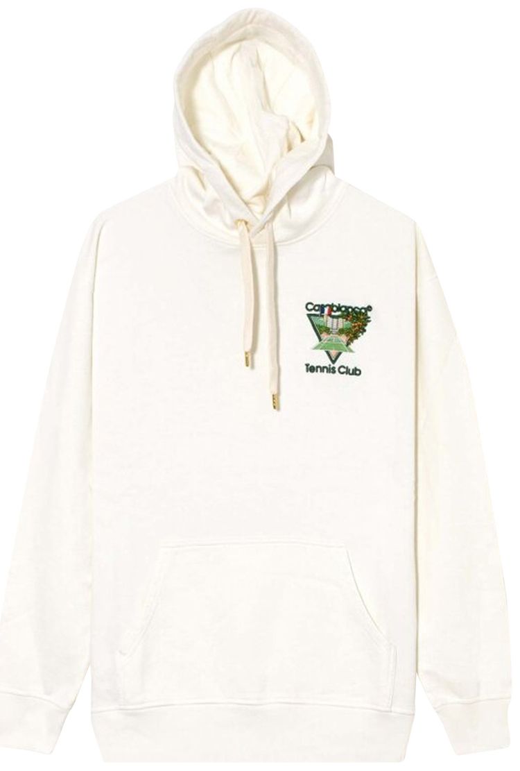 Buy Casablanca Tennis Club Icon Embroidered Hooded Sweatshirt 'Tennis