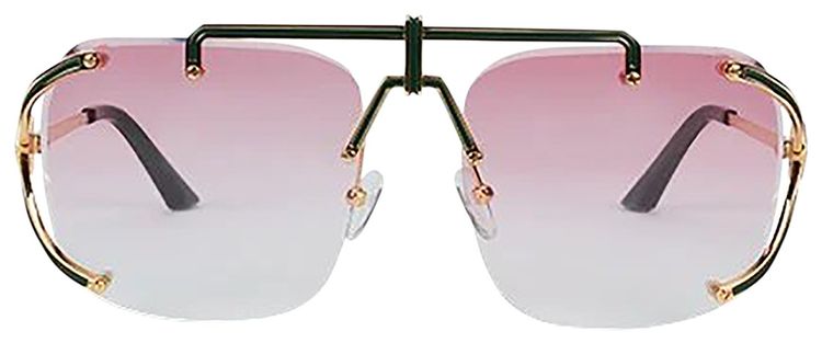 Casablanca Square Aviators GoldGreenPink Gradient