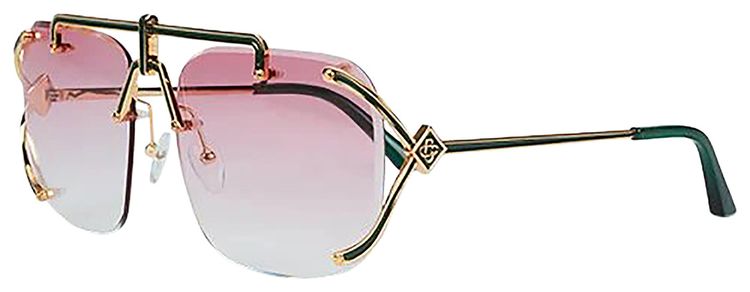 Casablanca Square Aviators GoldGreenPink Gradient