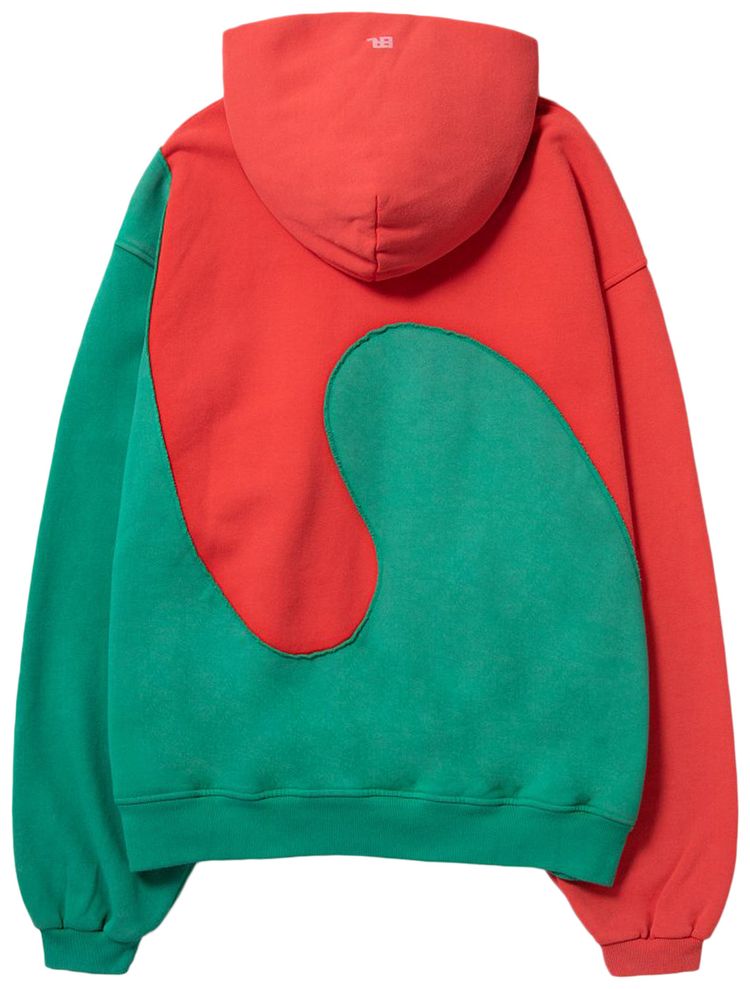 ERL Swirl Fleece Hoodie RedGreen