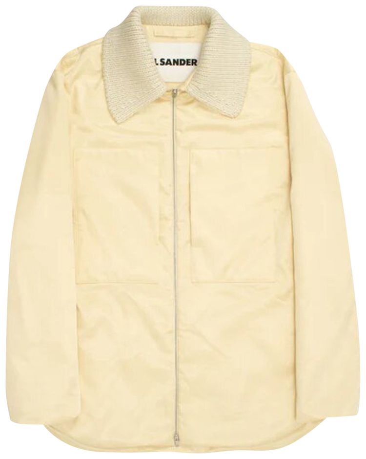Jil Sander Techno Crinkled Satin Outer Jacket YellowSand