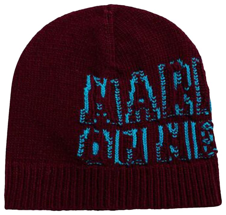 Marni Hat With Writing Wine