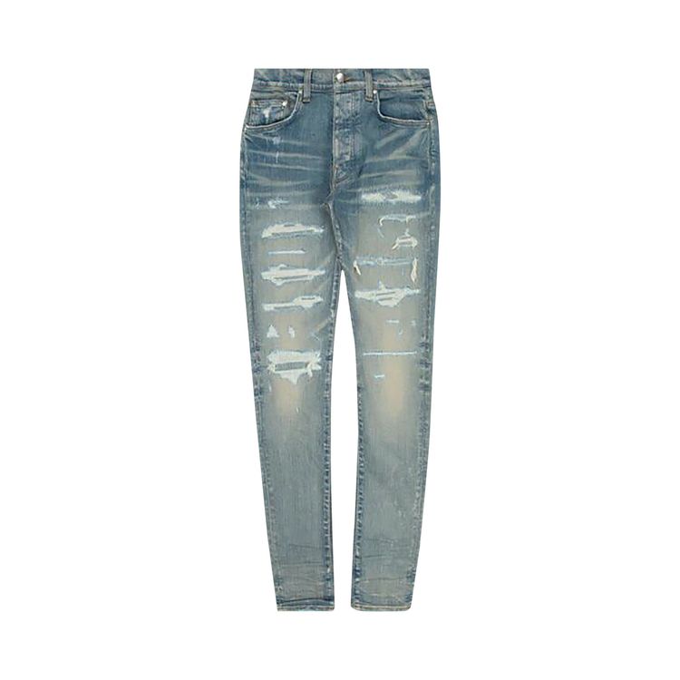 Amiri Denim Repair Thrasher Clay Indigo