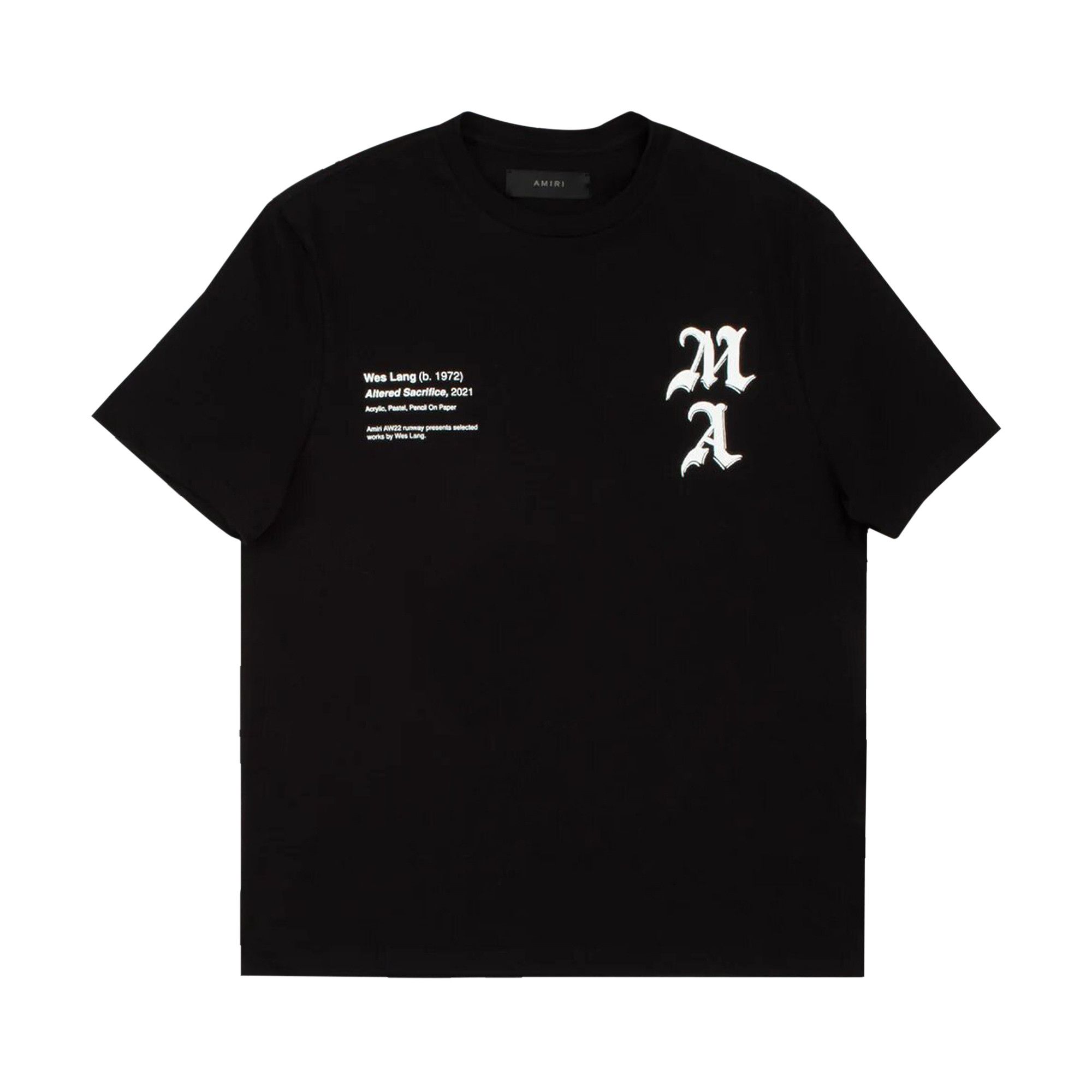 Buy Amiri Wes Lang Checker Skull Tee 'Black' - AW22MJG001