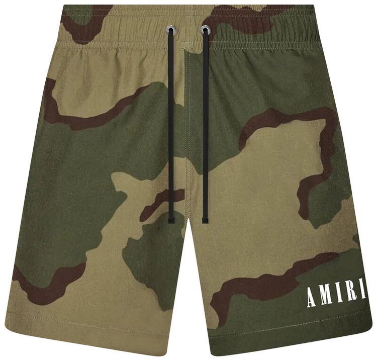 Amiri Camo Swimtrunk Military Green