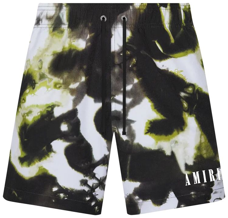 Amiri Tie Dye Camo Swimtrunk Lime