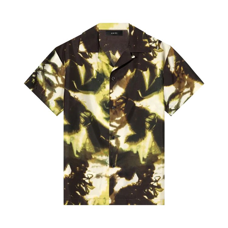 Amiri All Over Camo Camp Shirt WhiteGreen