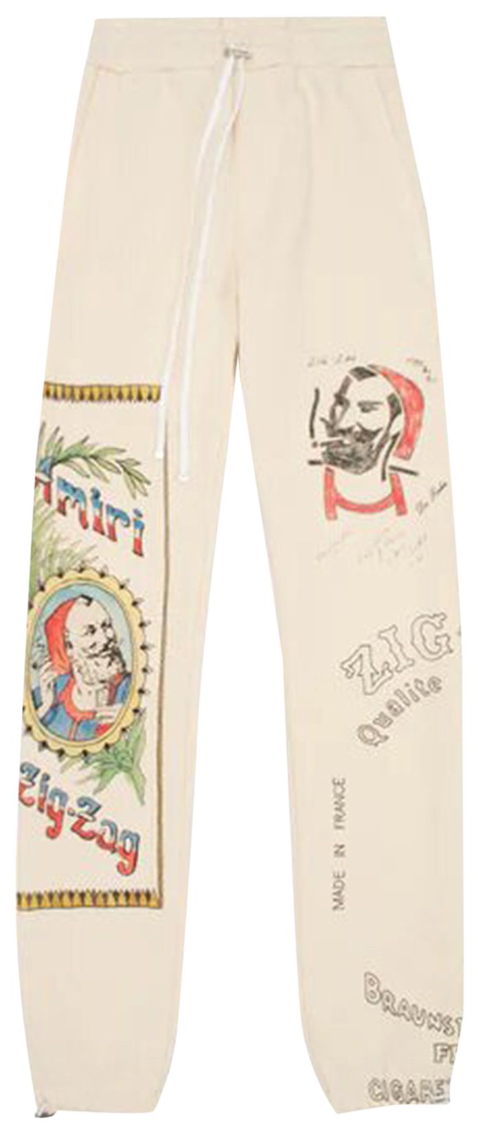 Amiri Zig Zag Sketch Sweatpant Almond