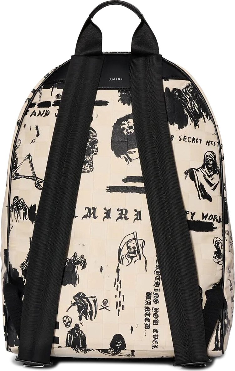 Amiri x Wes Lang Sketch Print Backpack Alabaster