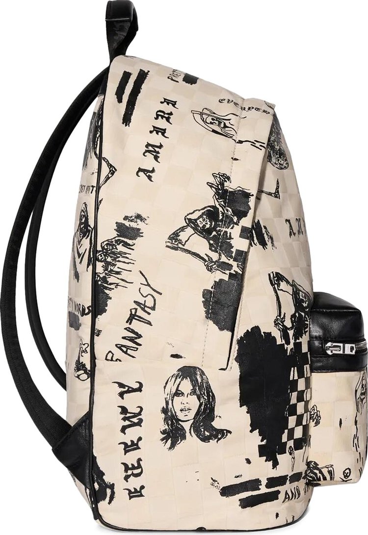 Amiri x Wes Lang Sketch Print Backpack Alabaster