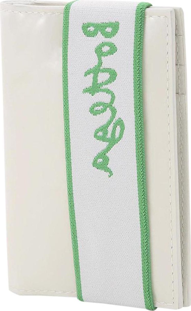 Bottega Veneta Plain Leather Folding Wallet 'White/Parakeet'