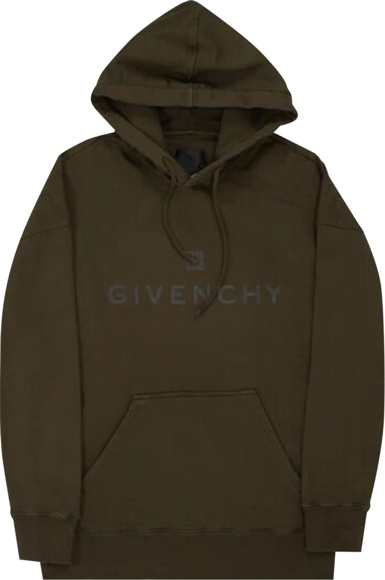 Givenchy Slim Fit Print Hoodie 'Military Green' | GOAT