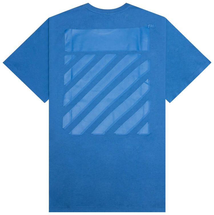 Off White Diag Tab Over Short Sleeve Tee Peacock
