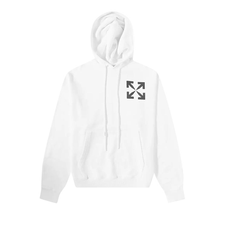 Off White Single Arrow Over Hoodie WhiteBlack