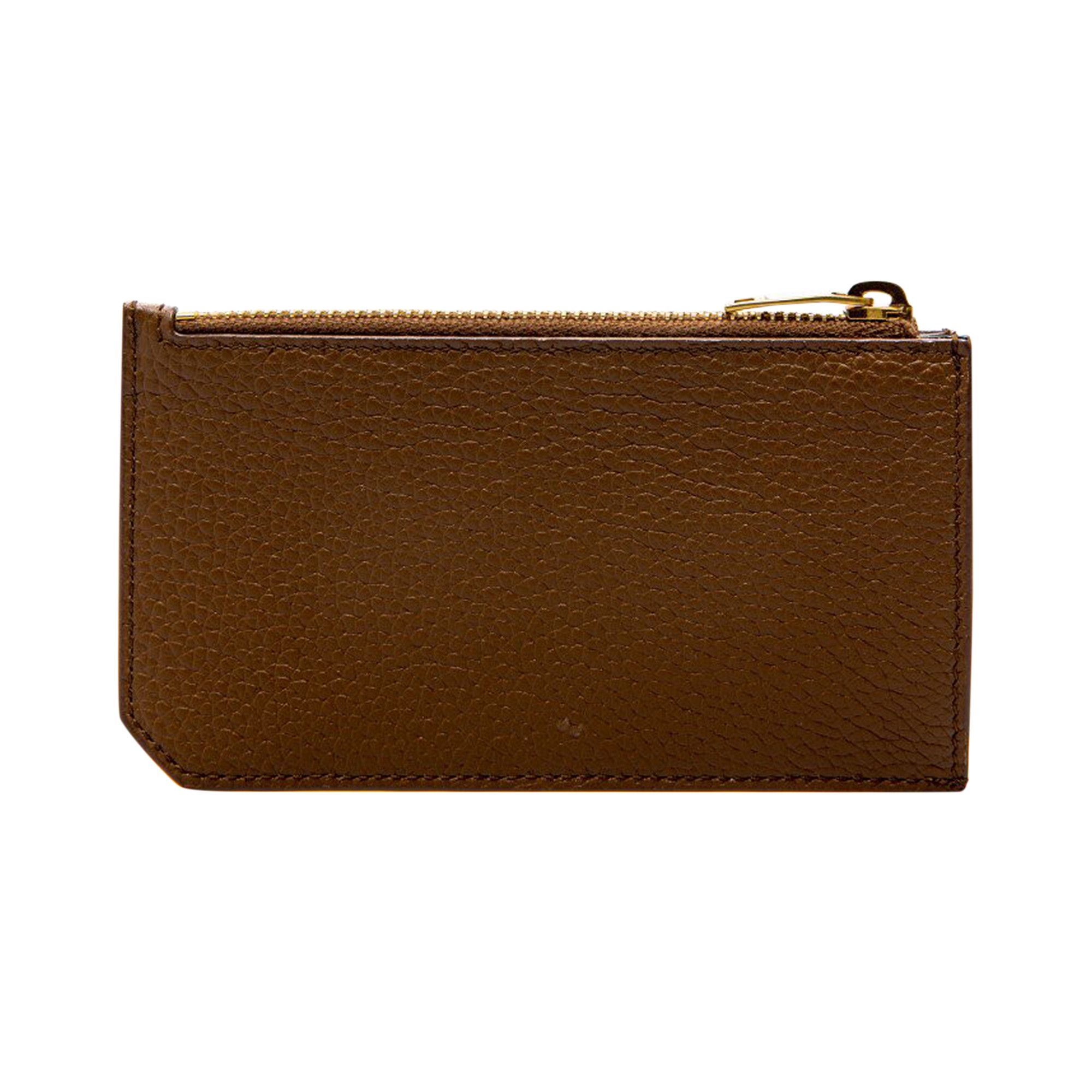 SAINT LAURENT ブラウン ケース Buy Saint Laurent Tiny Cassandre Zipped Fragments Credit Card Case