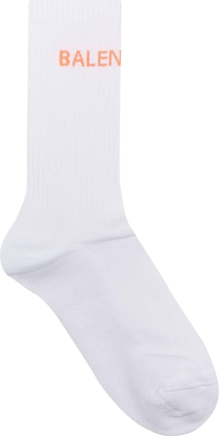 Balenciaga Tennis Seas Socks 'White/Orange'