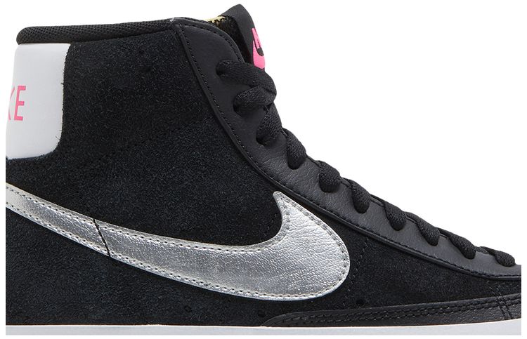 Nike Wmns Blazer Mid Vintage 77 Black Metallic Silver