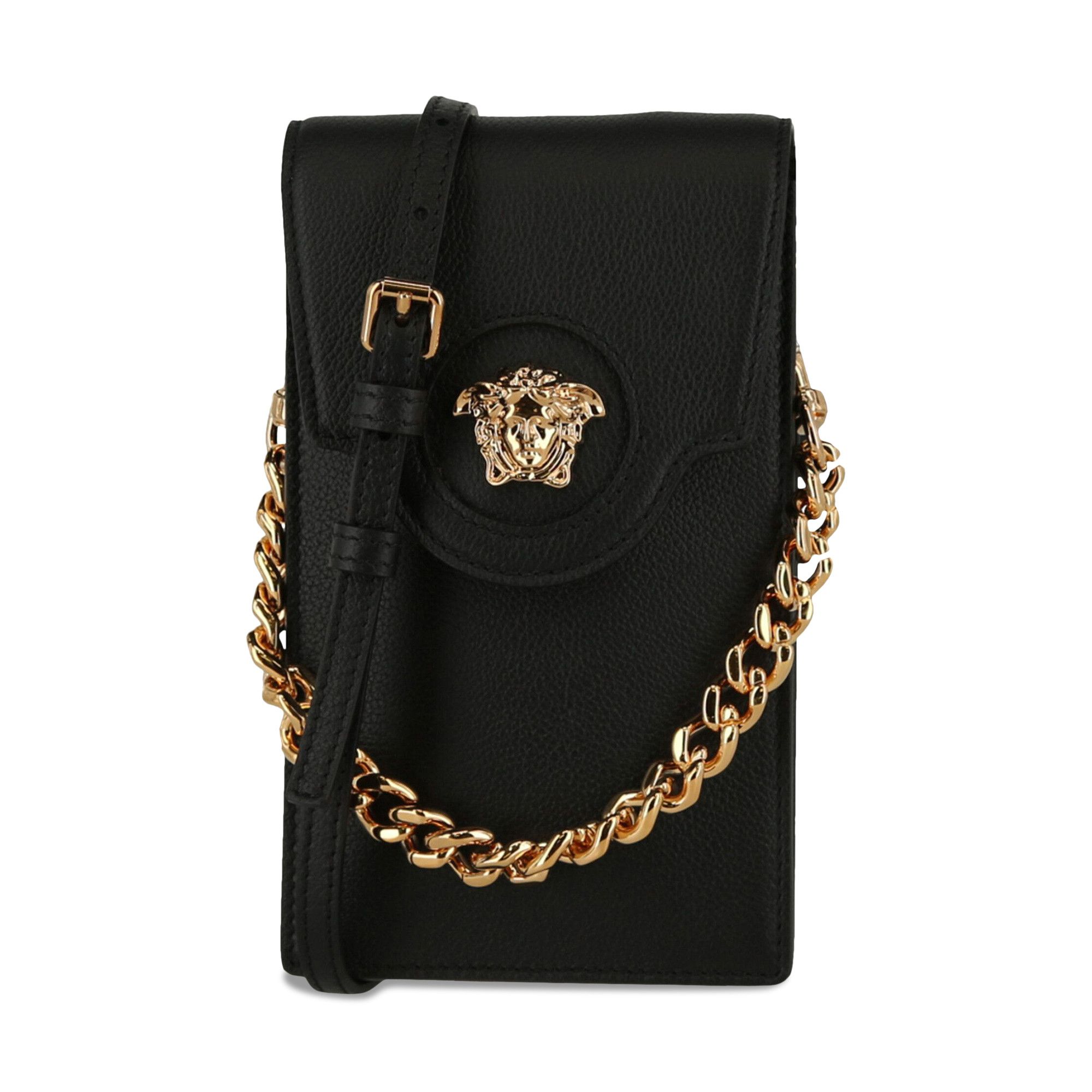 Buy Versace La Medusa Phone Holder Mini Bag Black Versace Gold