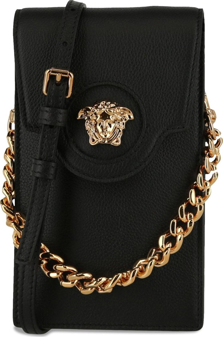 Versace La Medusa Phone Holder Mini Bag 'Black/Versace Gold'