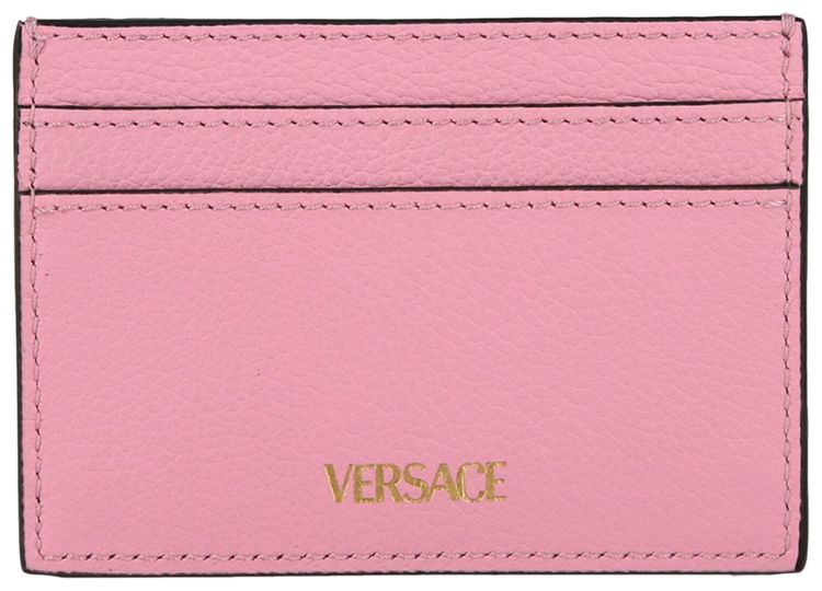 Versace La Medusa Leather Card Holder Pink
