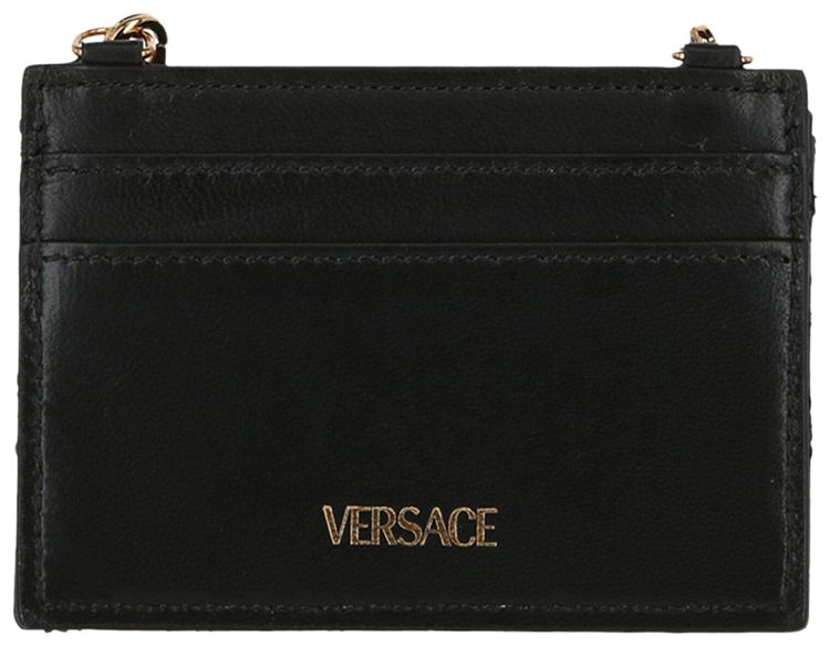 Versace Vitrus Leather Card Holder Black