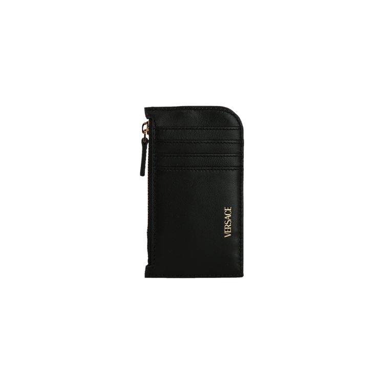 Versace Virtus Leather Card Holder Black