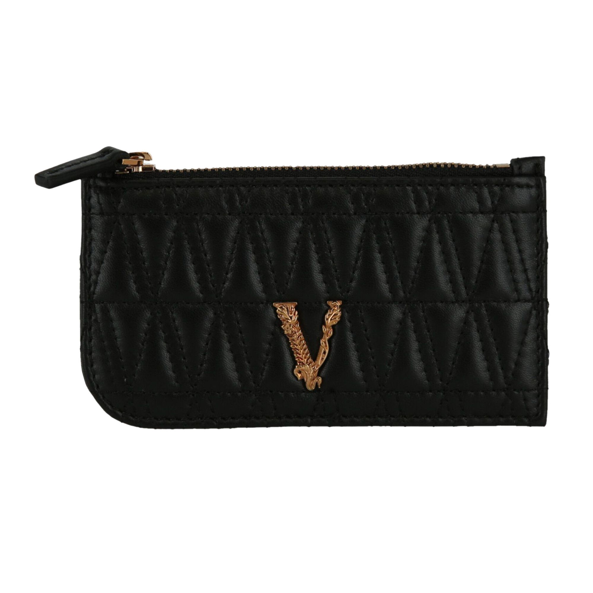 VERSACE (I_DP3H333V DNATR21 KVO41) Women’s card wallet Buy Versace Virtus Leather Card Holder 'Black' - DP3H333V