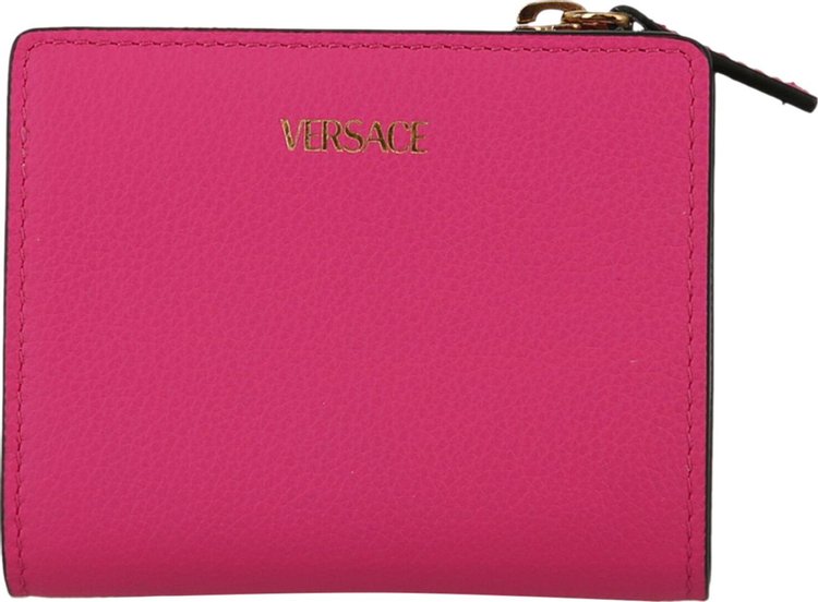 Versace La Medusa Leather Wallet Pink