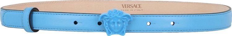 Versace La Medusa Leather Belt 'Blue'