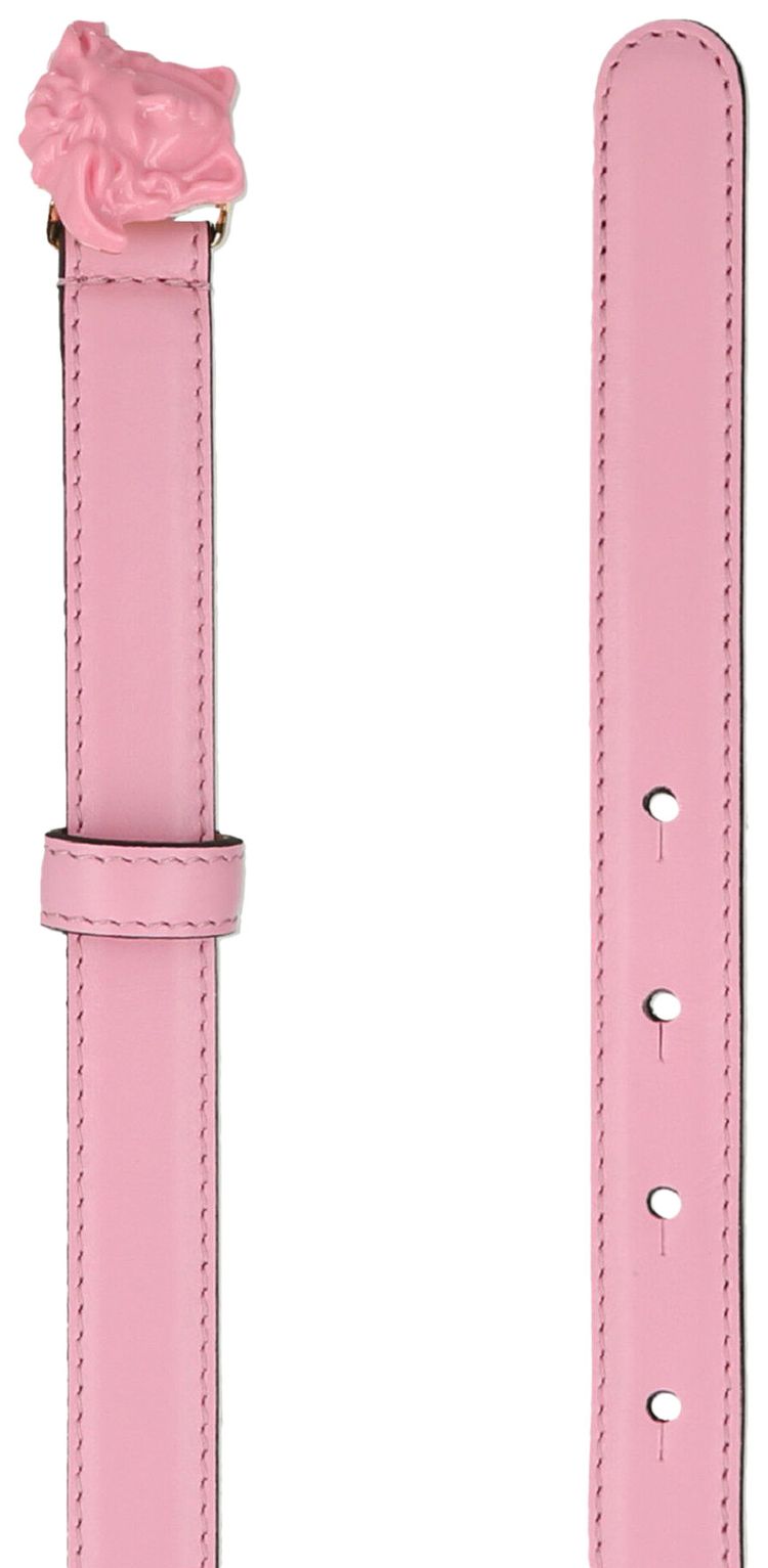 Versace La Medusa Leather Belt Pink