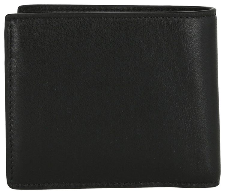 Versace La Medusa Leather Bi Fold Wallet Black