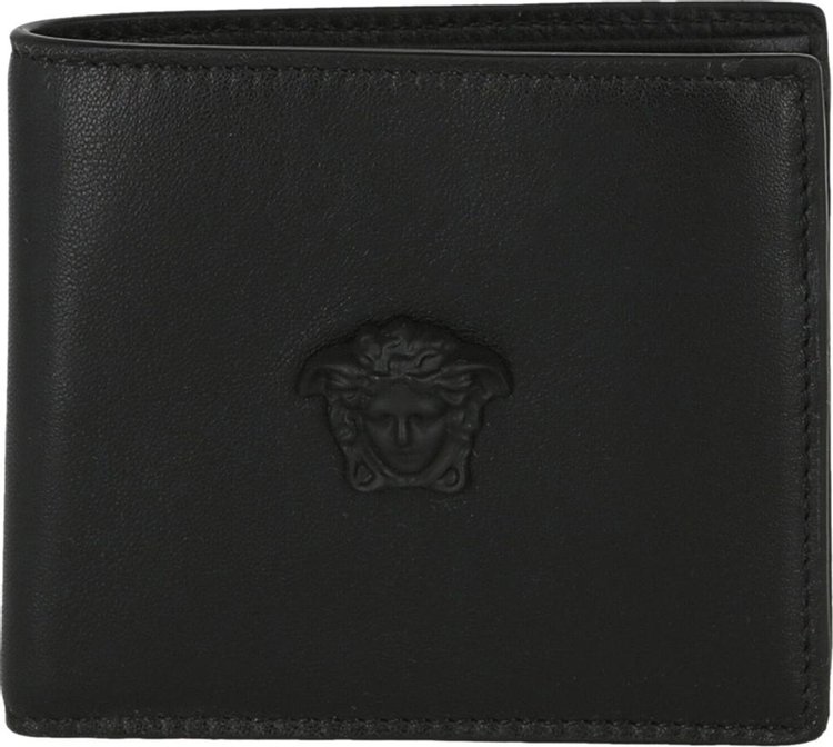 Versace La Medusa Leather Bi-Fold Wallet 'Black'