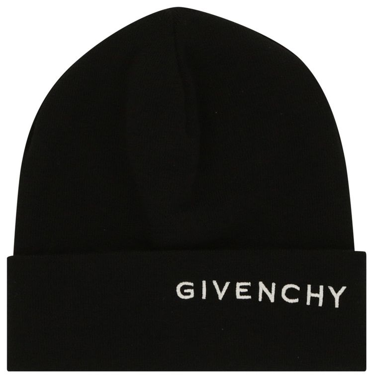 Givenchy Embroidered Logo Wool Beanie Black