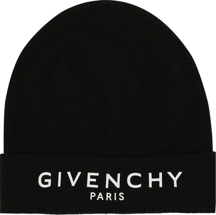 Givenchy Logo Knit Beanie Black