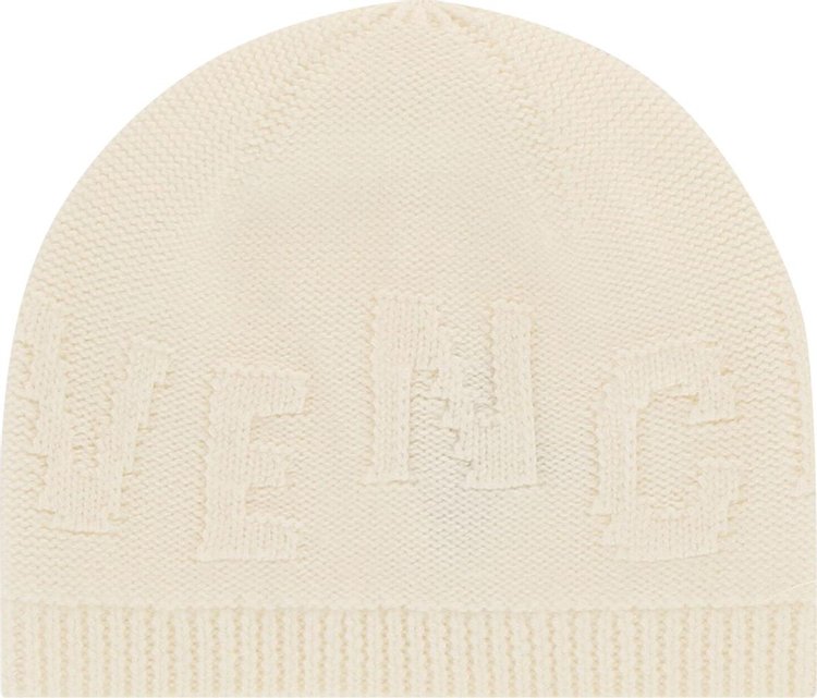 Givenchy Knit Logo Beanie White