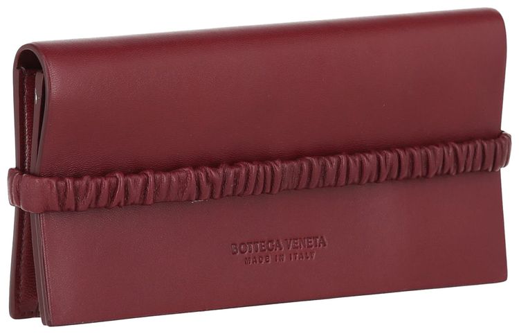 Bottega Veneta Leather Wallet Red