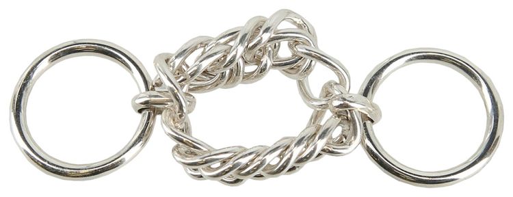 Ambush Chain Link Ring Metallic Silver