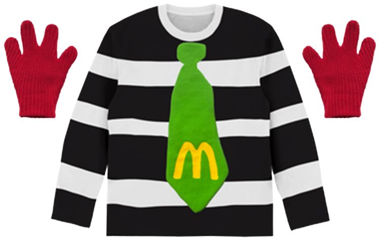 Cactus Plant Flea Market x McDonalds Hamburglar Costume BlackWhite