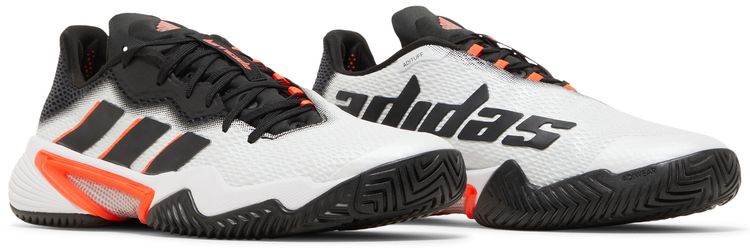 Adidas Barricade White Black Solar Red