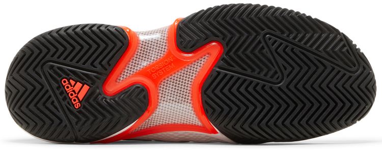 Adidas Barricade White Black Solar Red