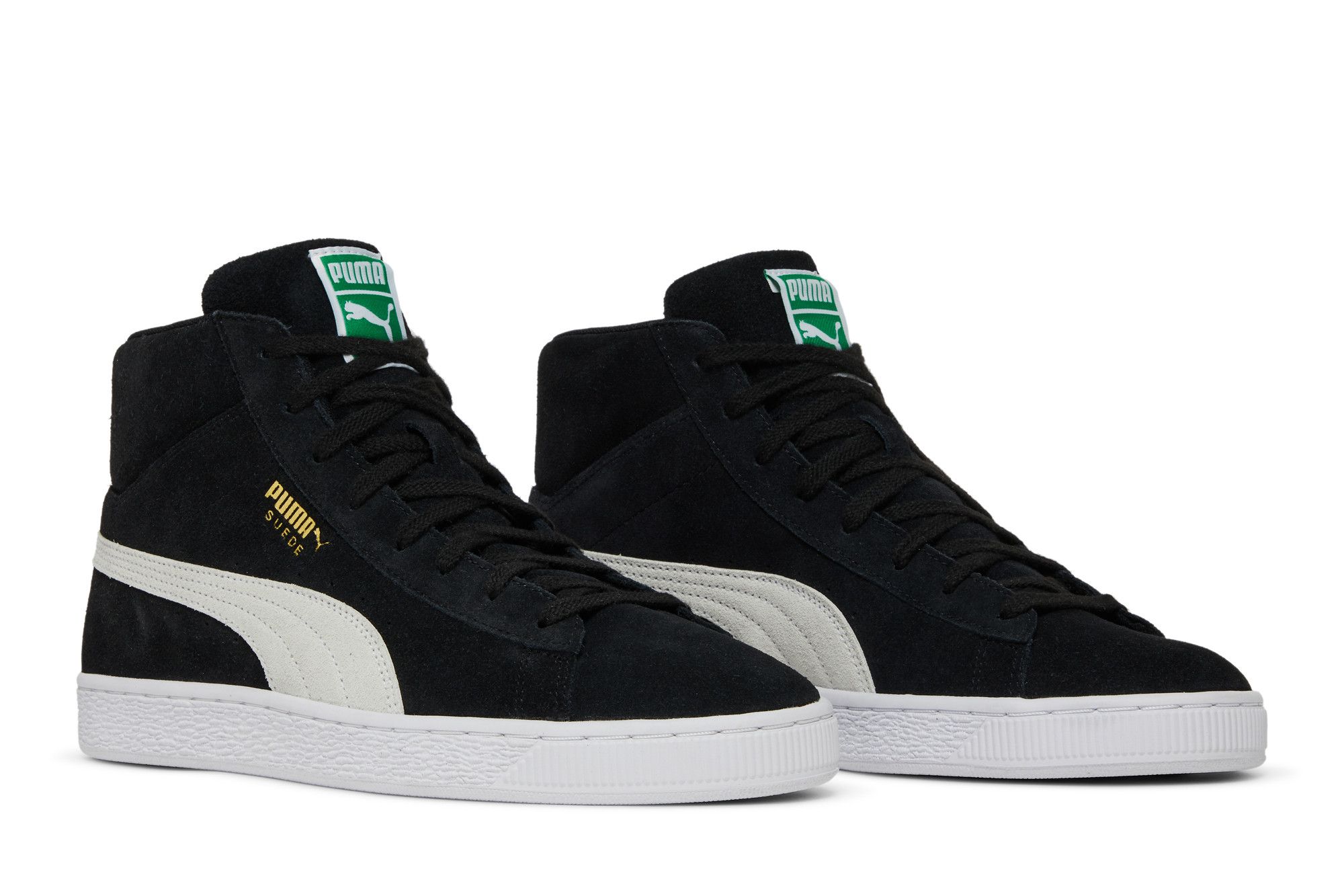 puma suede black high top